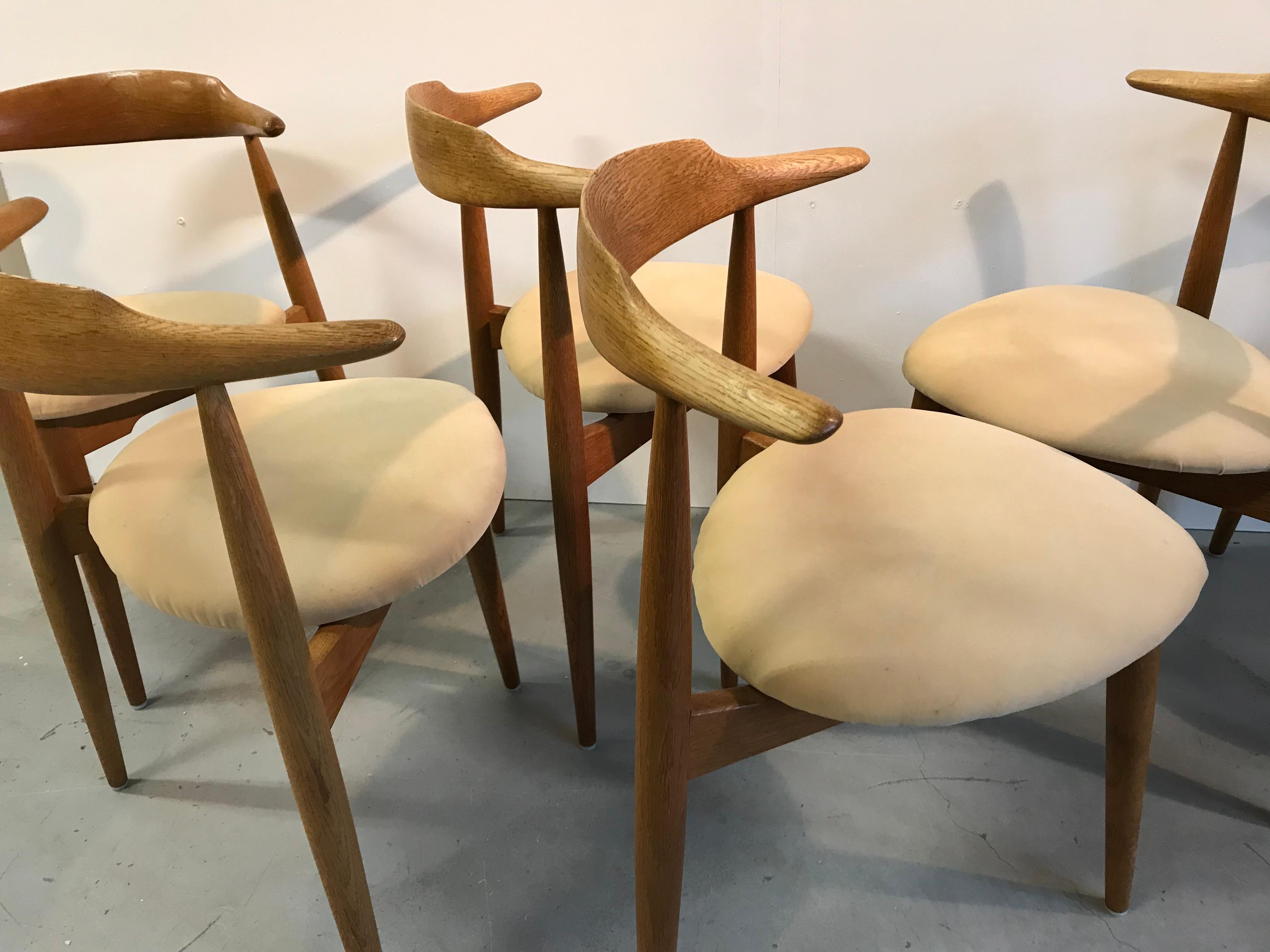 Mid-Century Modern 6 Hans Wegner Dining Chairs