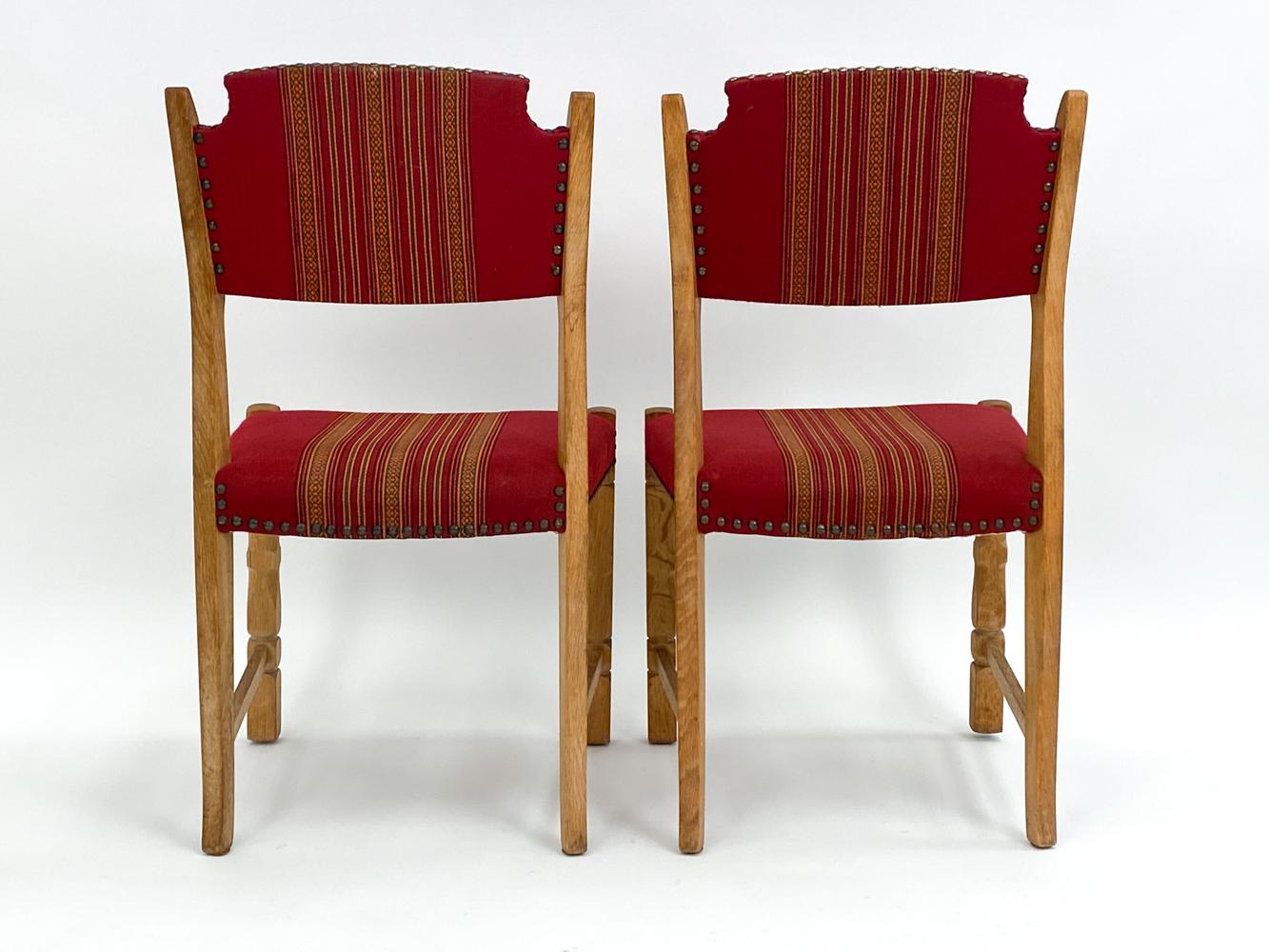 (6) Henning Kjaernulf Danish Oak Dining Chairs For Sale 6