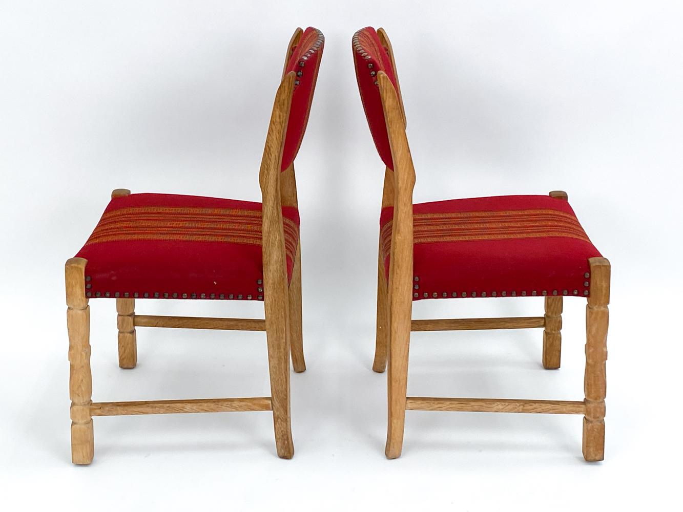 (6) Henning Kjaernulf Danish Oak Dining Chairs For Sale 7