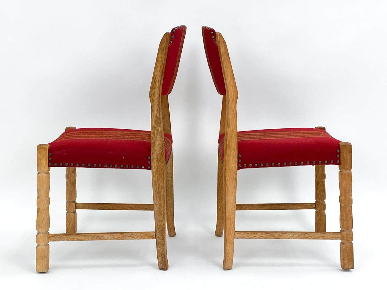 (6) Henning Kjaernulf Danish Oak Dining Chairs For Sale 8