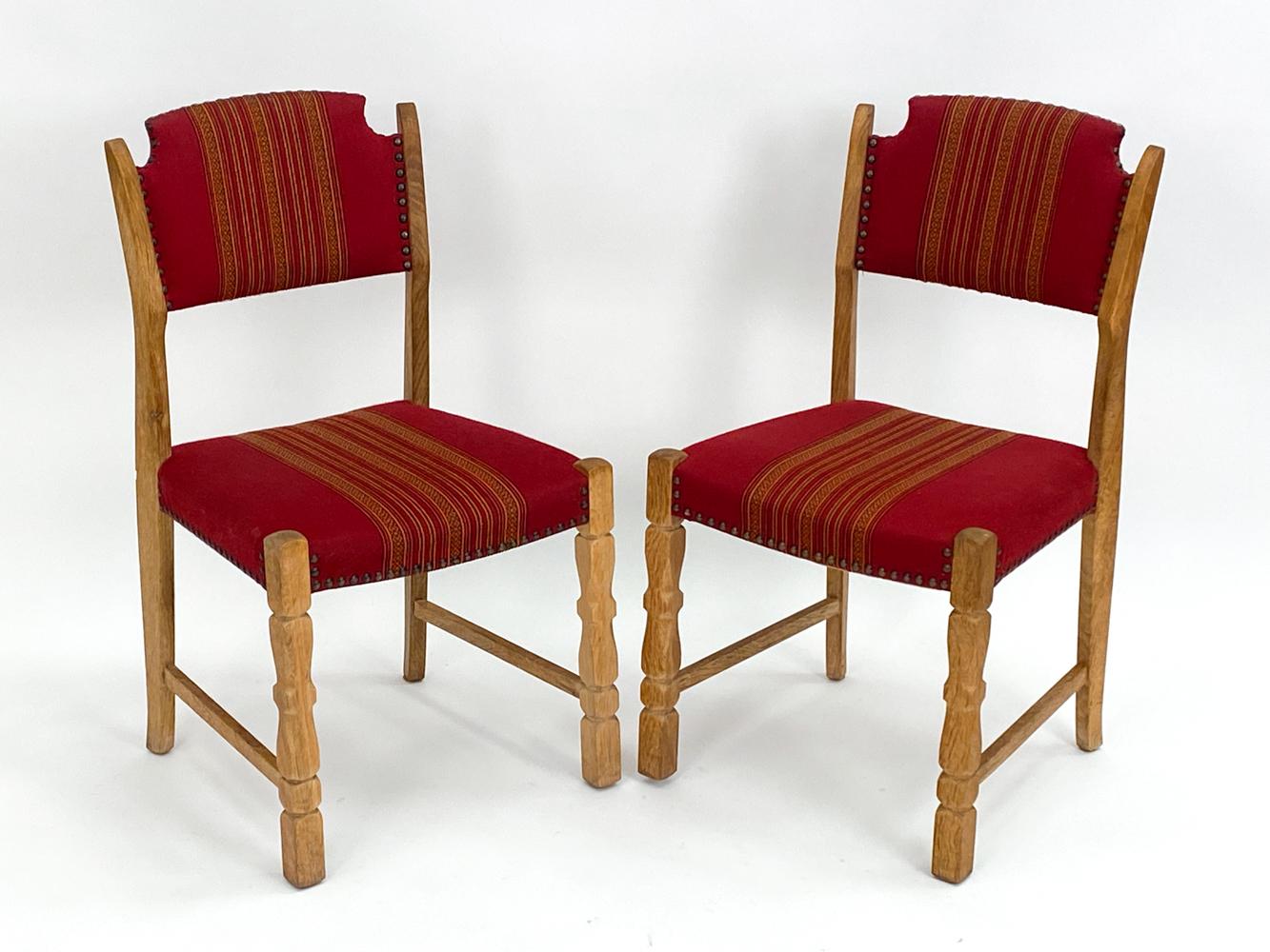 Danois (6) Chaises de salle à manger Henning Kjaernulf en chêne danois en vente