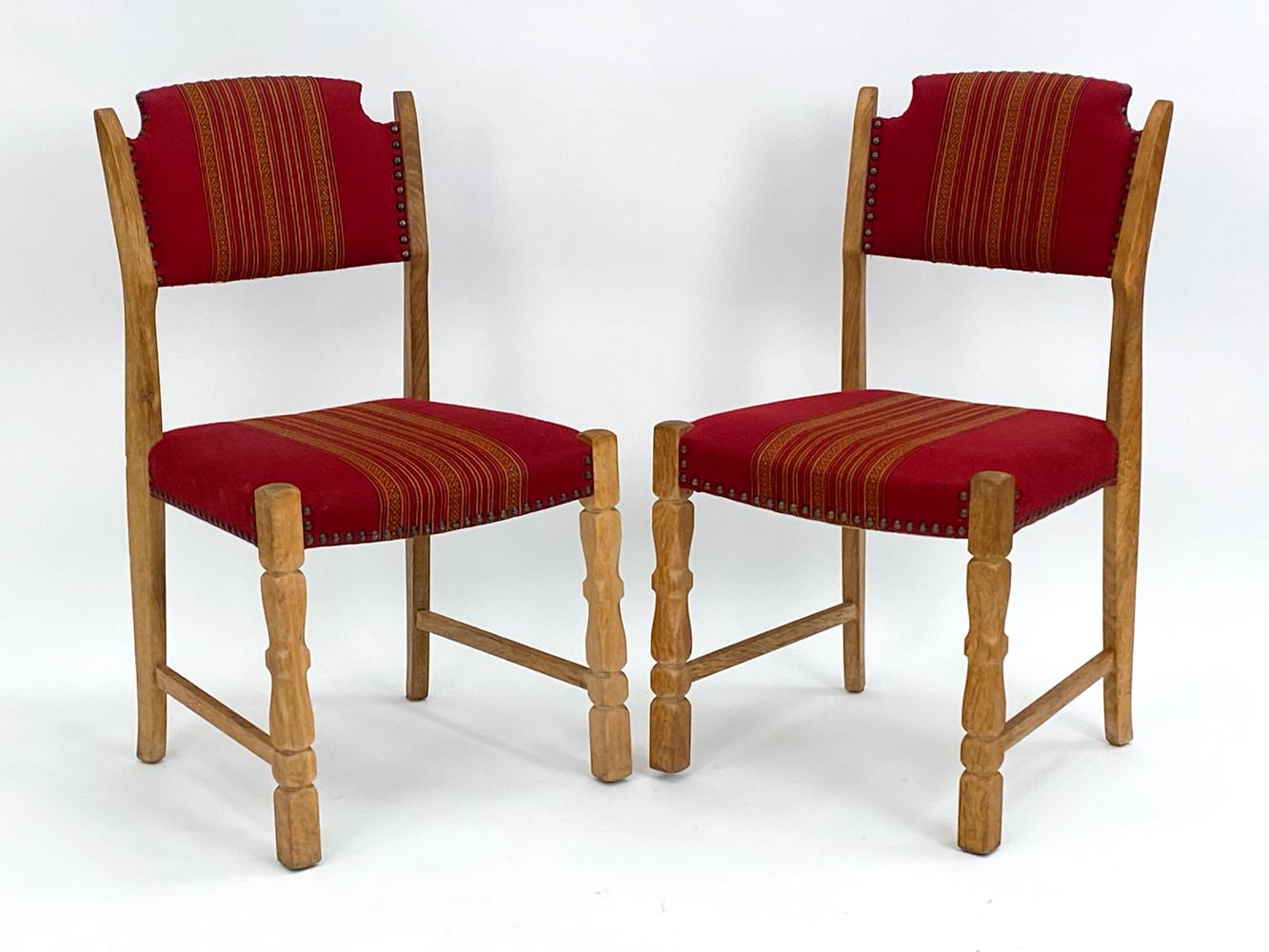 Mid-20th Century (6) Henning Kjaernulf Danish Oak Dining Chairs For Sale