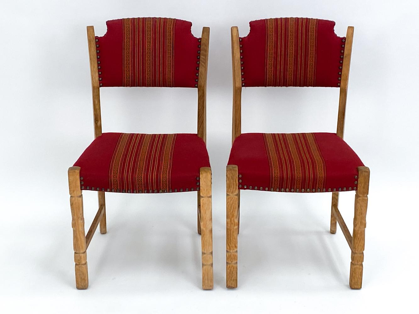 (6) Henning Kjaernulf Danish Oak Dining Chairs For Sale 1