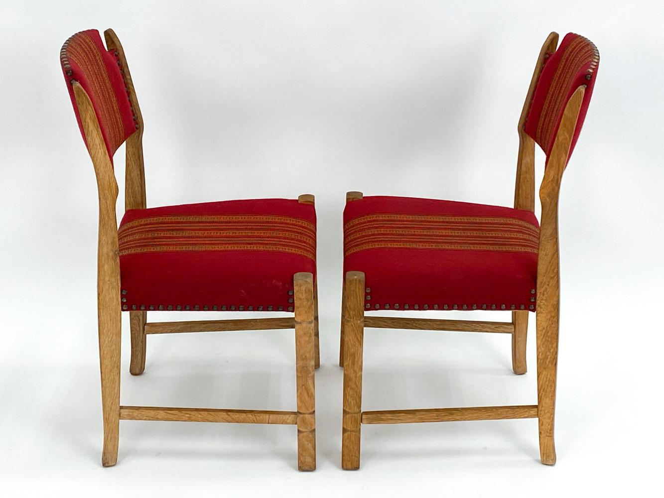 (6) Chaises de salle à manger Henning Kjaernulf en chêne danois en vente 1