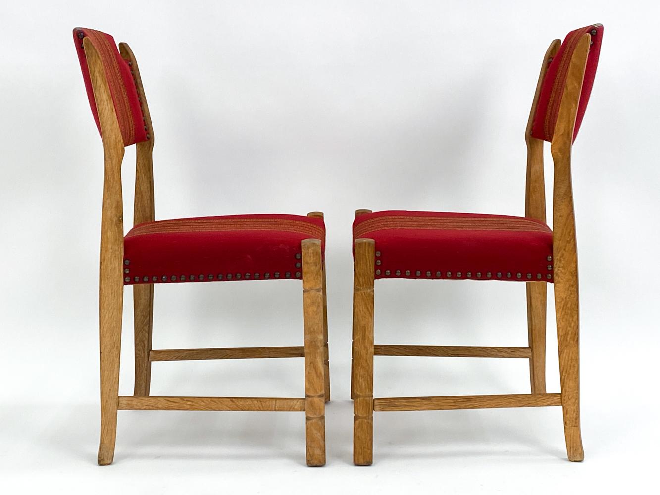 (6) Chaises de salle à manger Henning Kjaernulf en chêne danois en vente 2