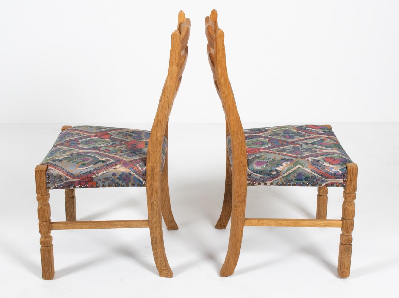 (6) Henning Kjaernulf Danish Oak Ladder Back Dining Chairs For Sale 9