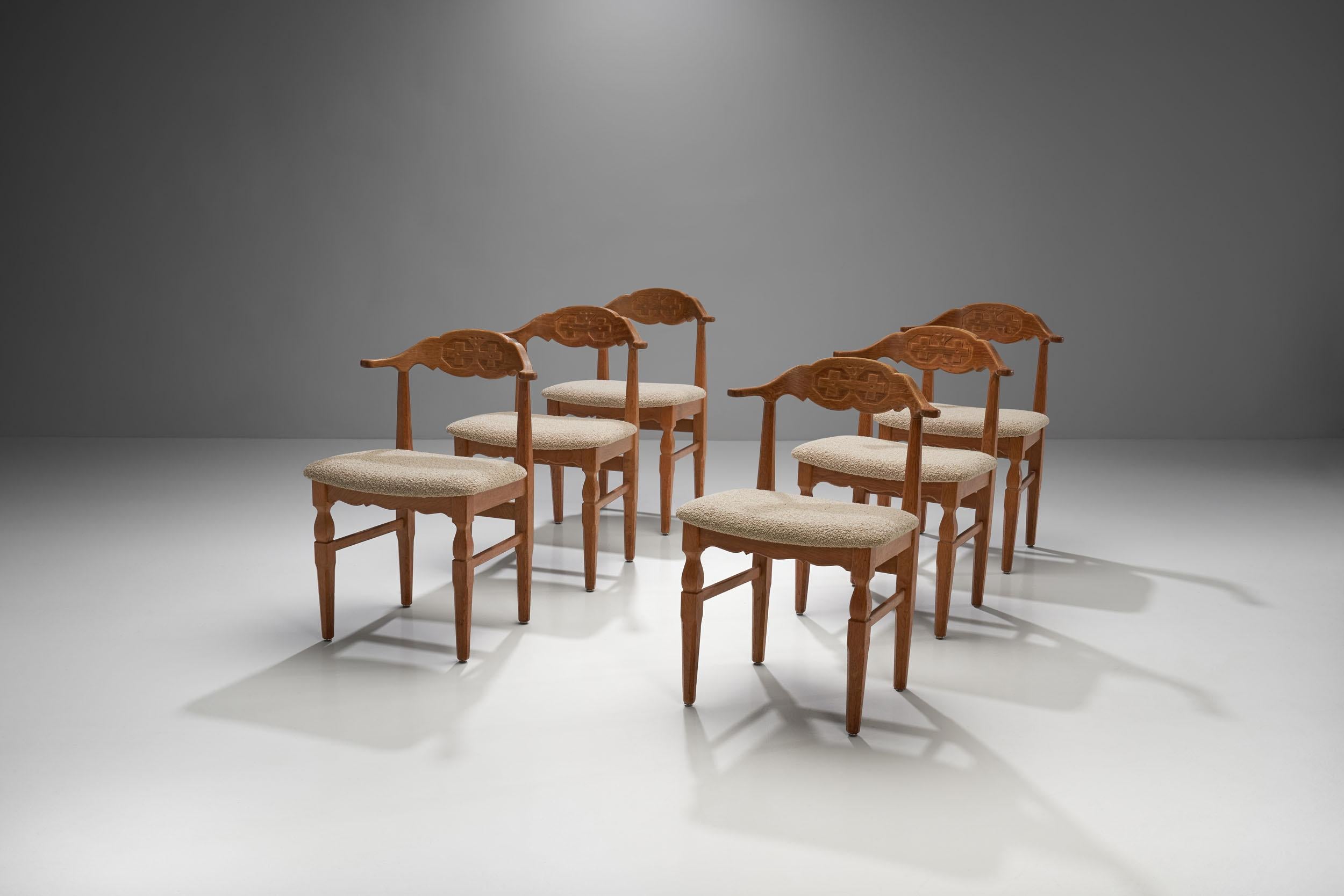 Mid-Century Modern 6 Henning Kjærnulf Dining Chairs, Denmark 1960s