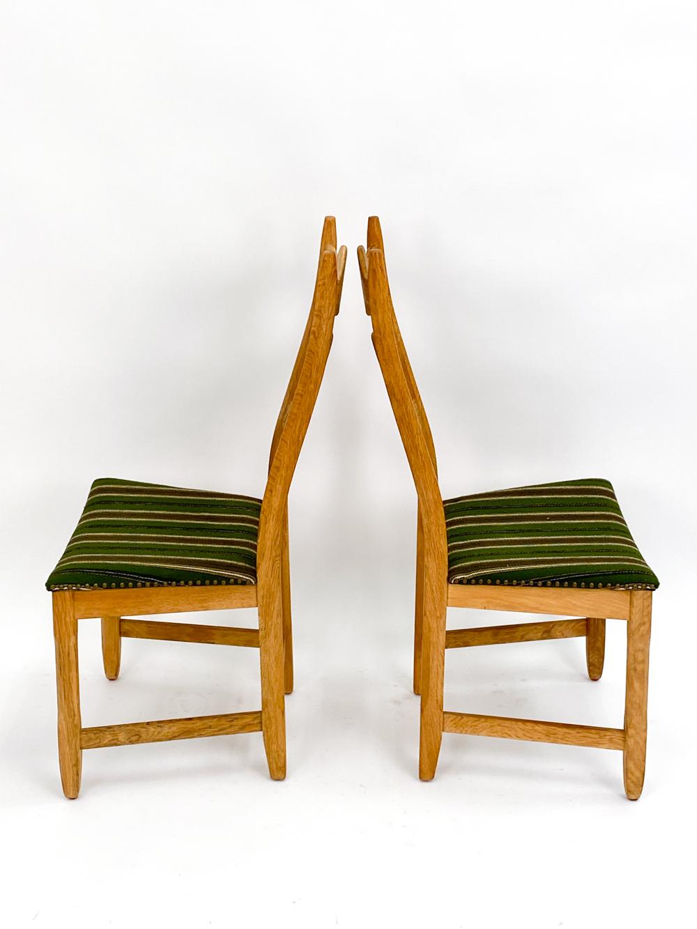 (6) Henning Kjaernulf Mid-Century High-Back Carved Oak Dining Chairs For Sale 10