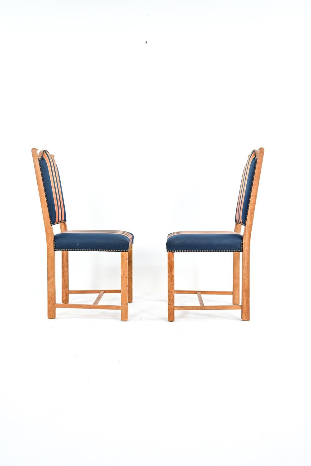 '6' Henning Kjærnulf-Style Danish Mid-Century Oak Dining Chairs 4