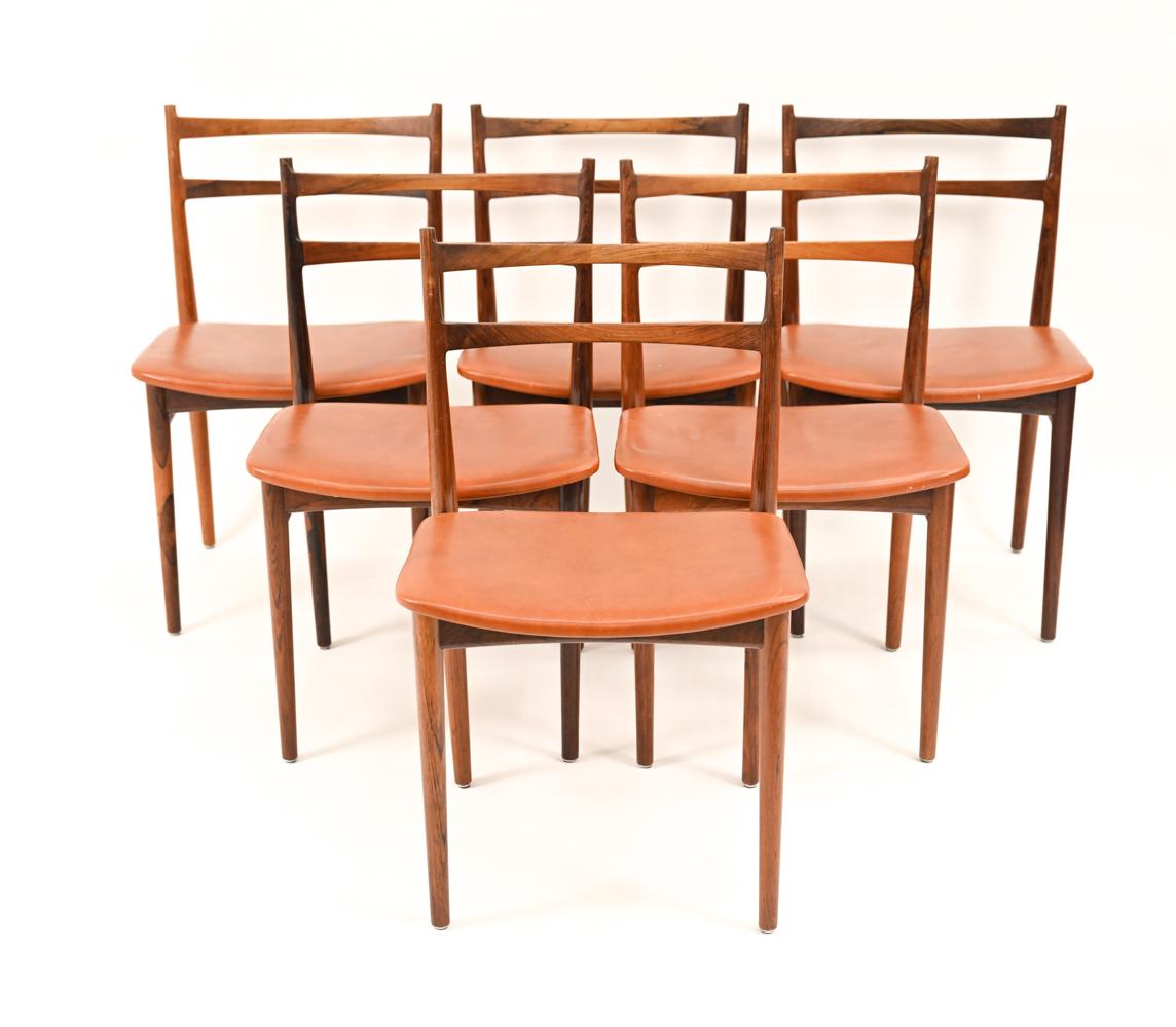 Mid-Century Modern Chaises de salle à manger '6' Henry Rosengren Hansen pour Brande Mobelindustri en vente