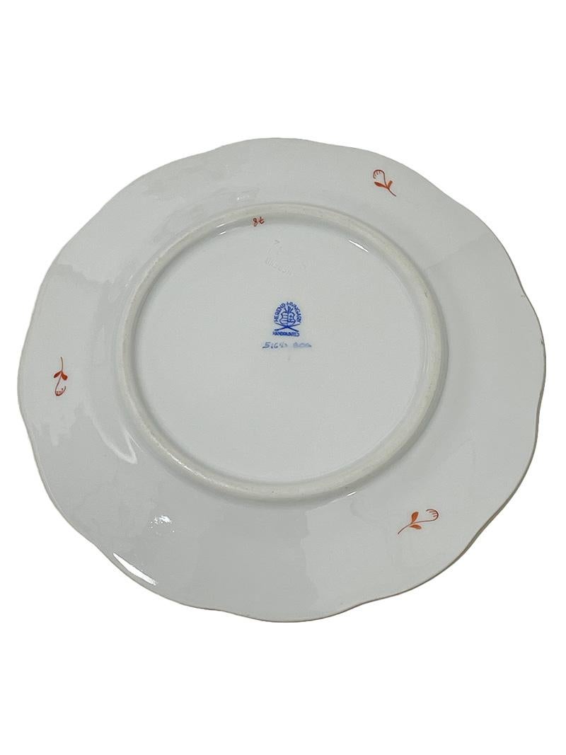 20ième siècle 6 petites assiettes en porcelaine Herend « Bouquet de rouille chinois », n° 516 1/2 en vente