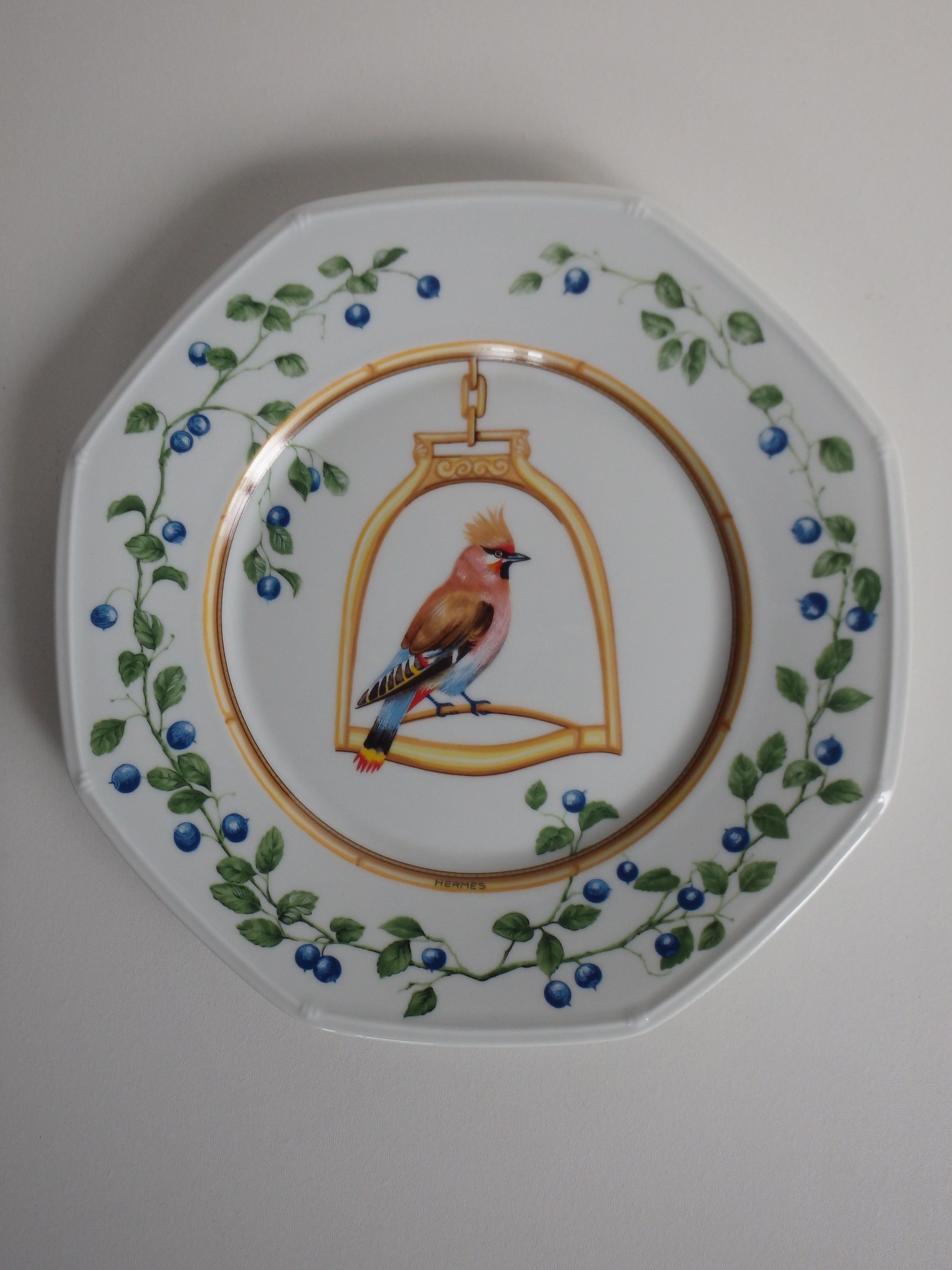 6 HERMES , Paris by Limoges dinner plates of the series 