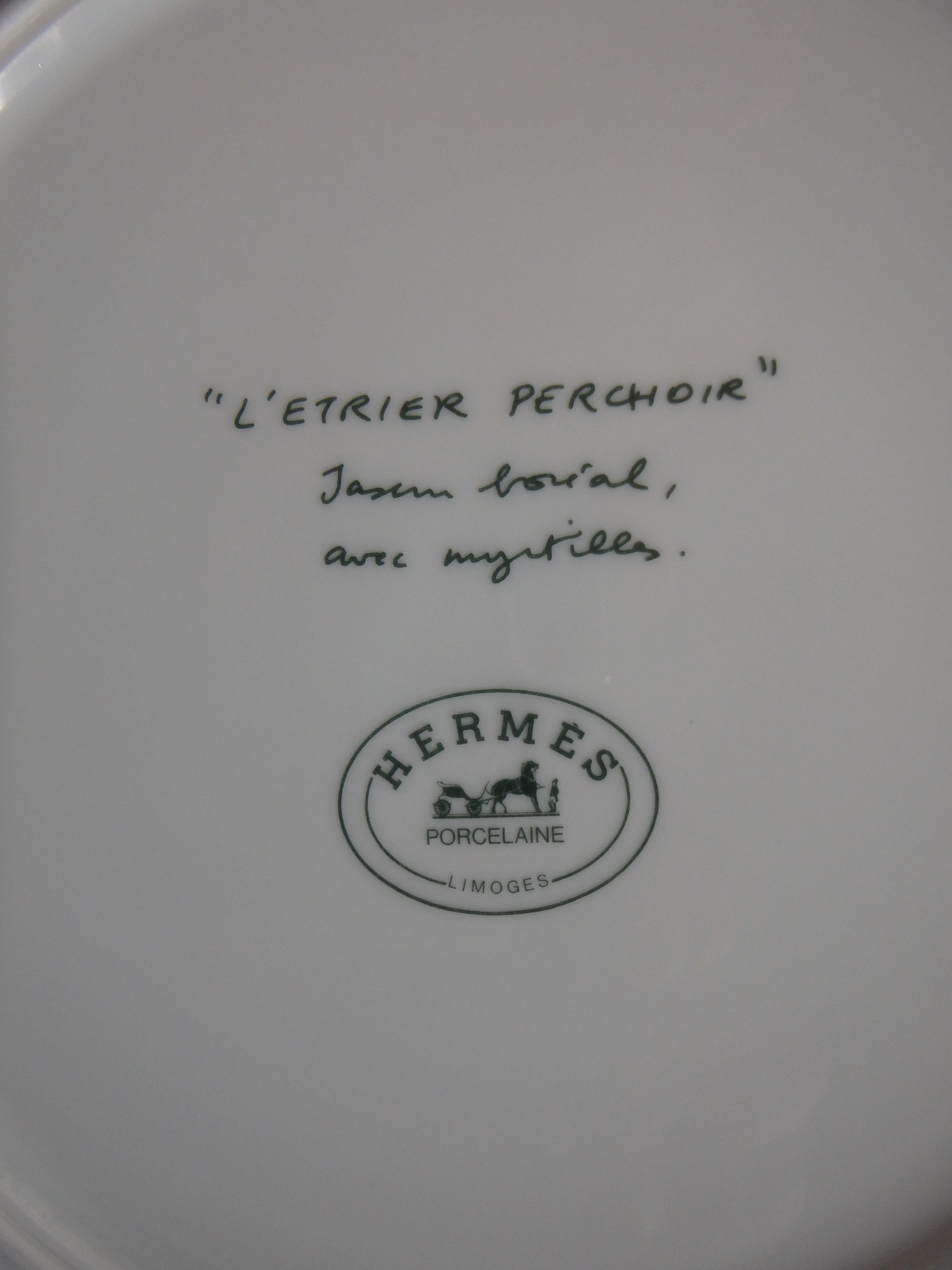 6 HERMES, Paris von Limoges, Essteller der Serie „L'etrier perchoir“  13