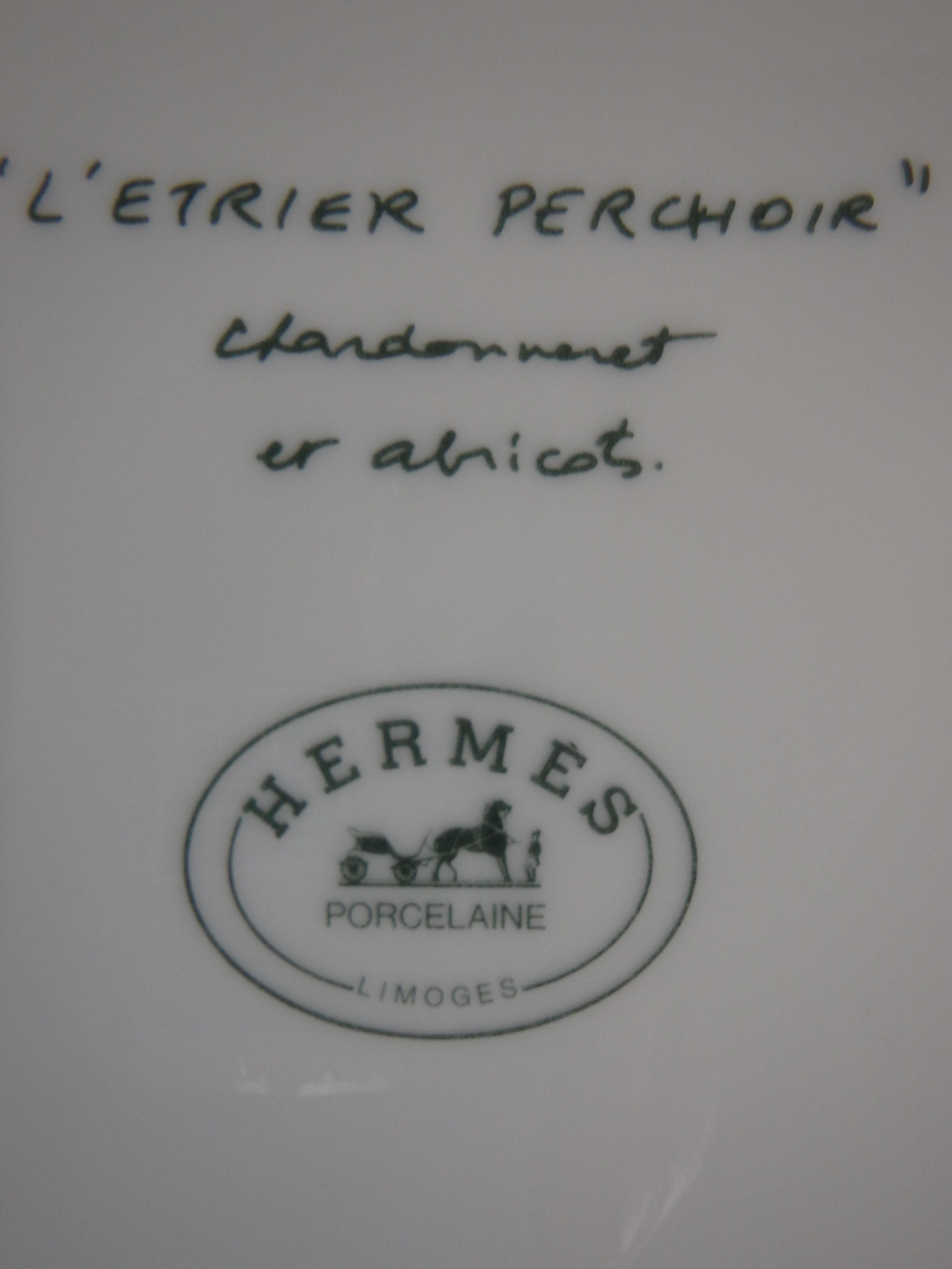 6 HERMES, Paris von Limoges, Essteller der Serie „L'etrier perchoir“  1