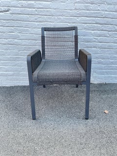 6 Holly Hunt Caracal Outdoor  Dining Arm Chairs