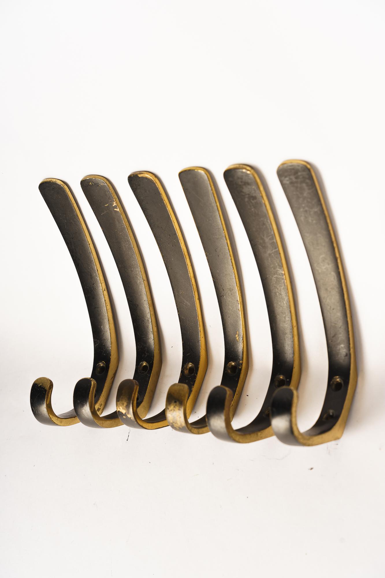 Mid-Century Modern 6 Hooks by Hertha Baller, circa 1950s 'Priced and Sold Per Piece.' For Sale