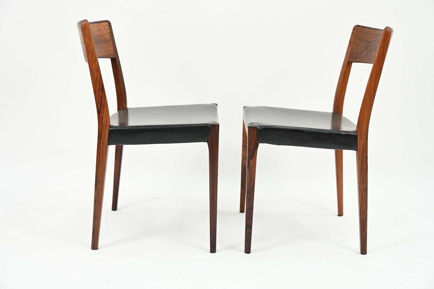'6' Hornslet Mobelfabrik Danish Mid-Century Rosewood Dining Chairs 5