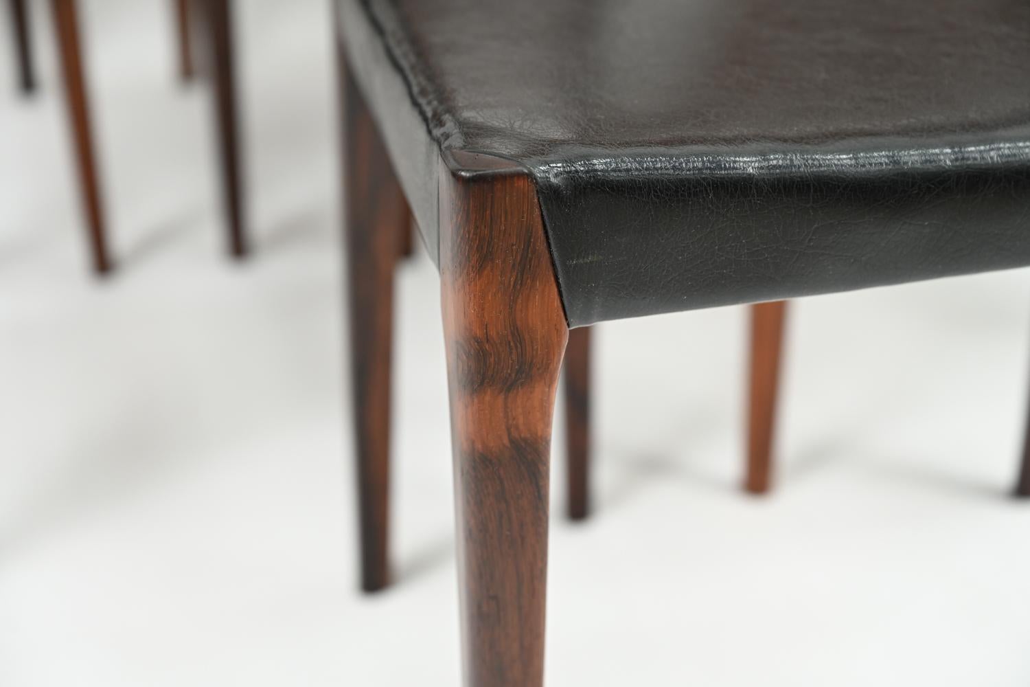 Mid-20th Century '6' Hornslet Mobelfabrik Danish Mid-Century Rosewood Dining Chairs