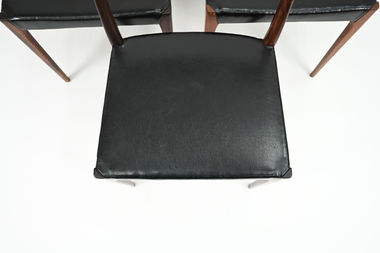 '6' Hornslet Mobelfabrik Danish Mid-Century Rosewood Dining Chairs 1