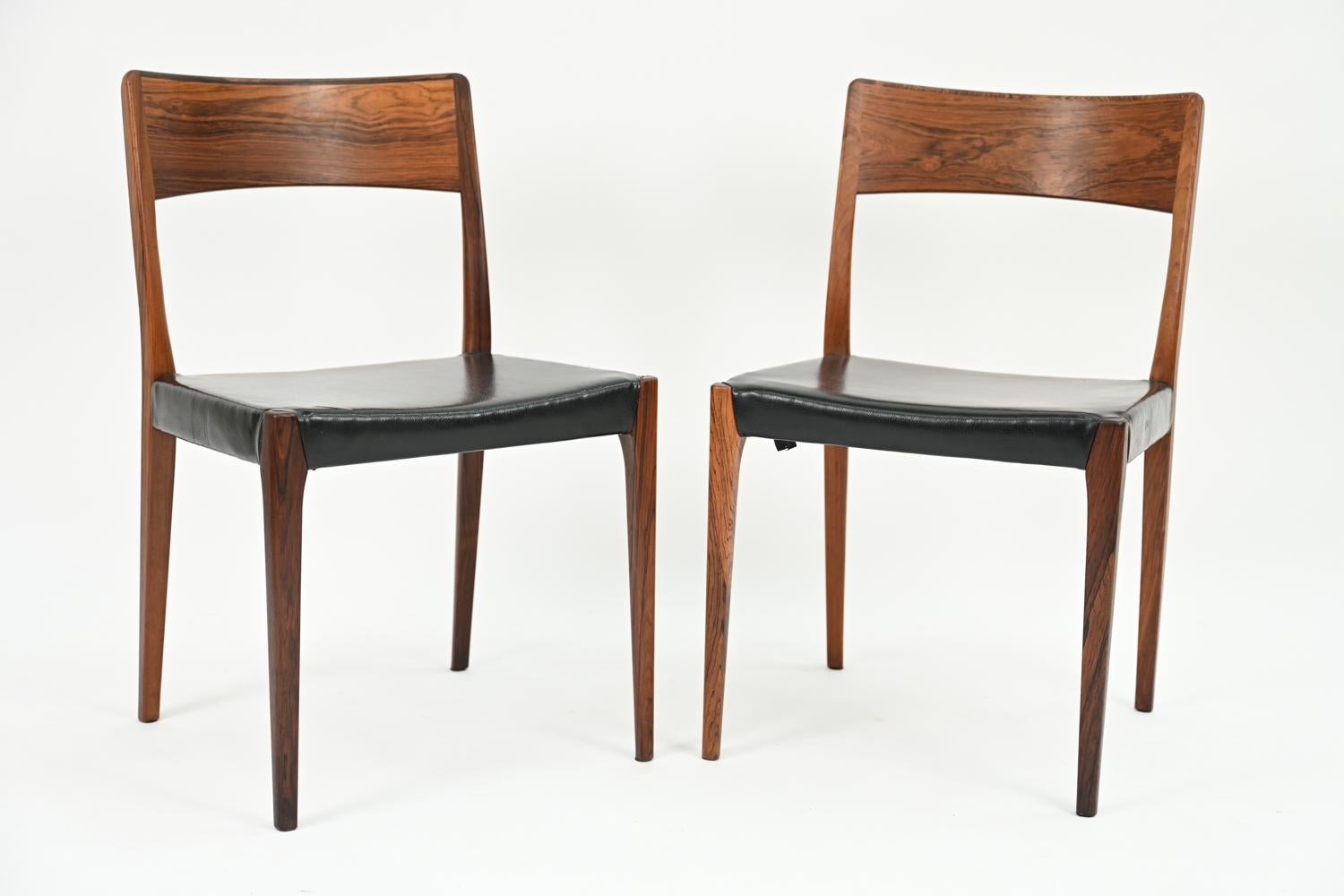 '6' Hornslet Mobelfabrik Danish Mid-Century Rosewood Dining Chairs 3