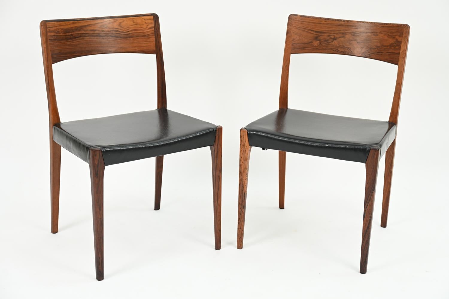 '6' Hornslet Mobelfabrik Danish Mid-Century Rosewood Dining Chairs 4