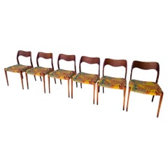 6 Iconic Model 71  Dining Chairs by renowned model Niels Otto Moller
