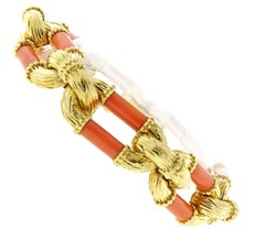 Van Cleef & Arpels Salmon Coral Gold Bracelet