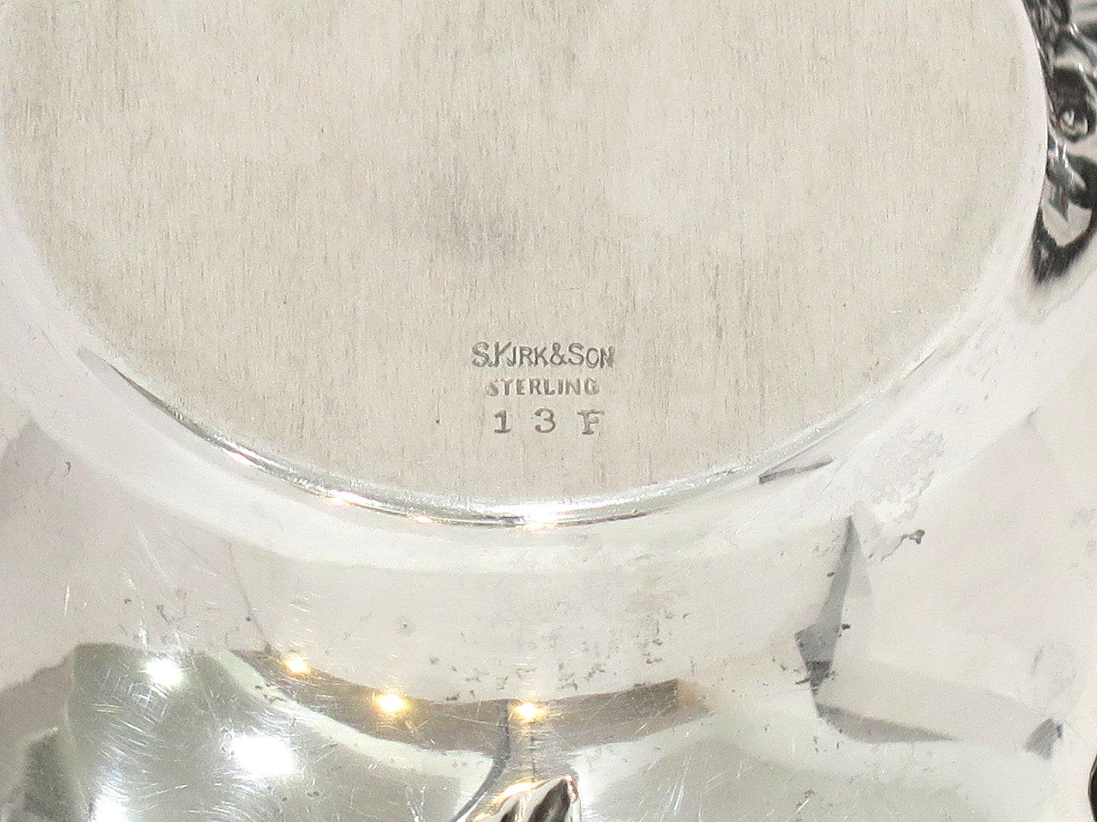 American Sterling Silver S. Kirk & Son Antique Floral Repousse Candy Nut Dish