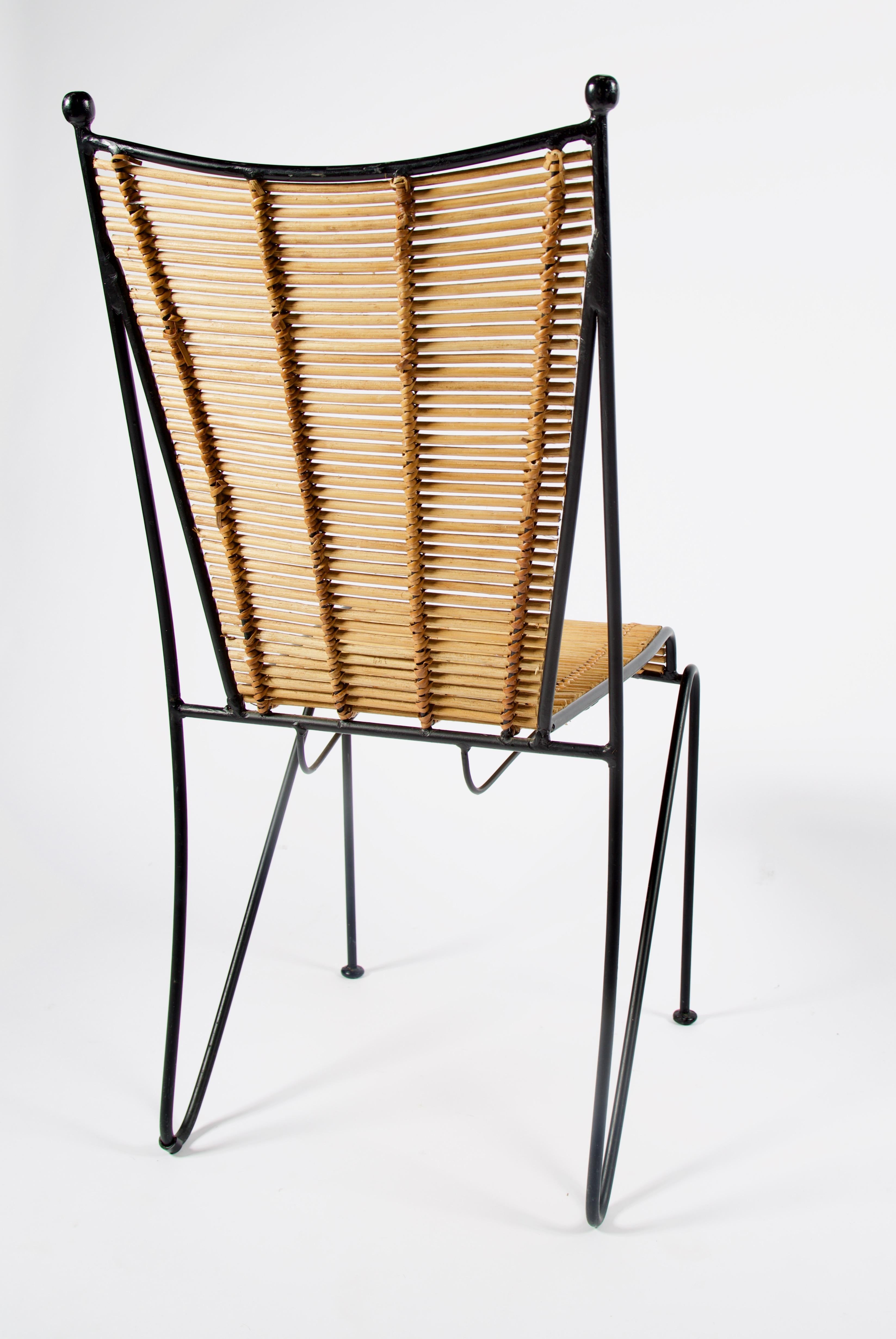 American 6 Iron and Cane Dining Chairs by Eva-Lisa Pipsan Saarinen Swanson for Ficks Reed