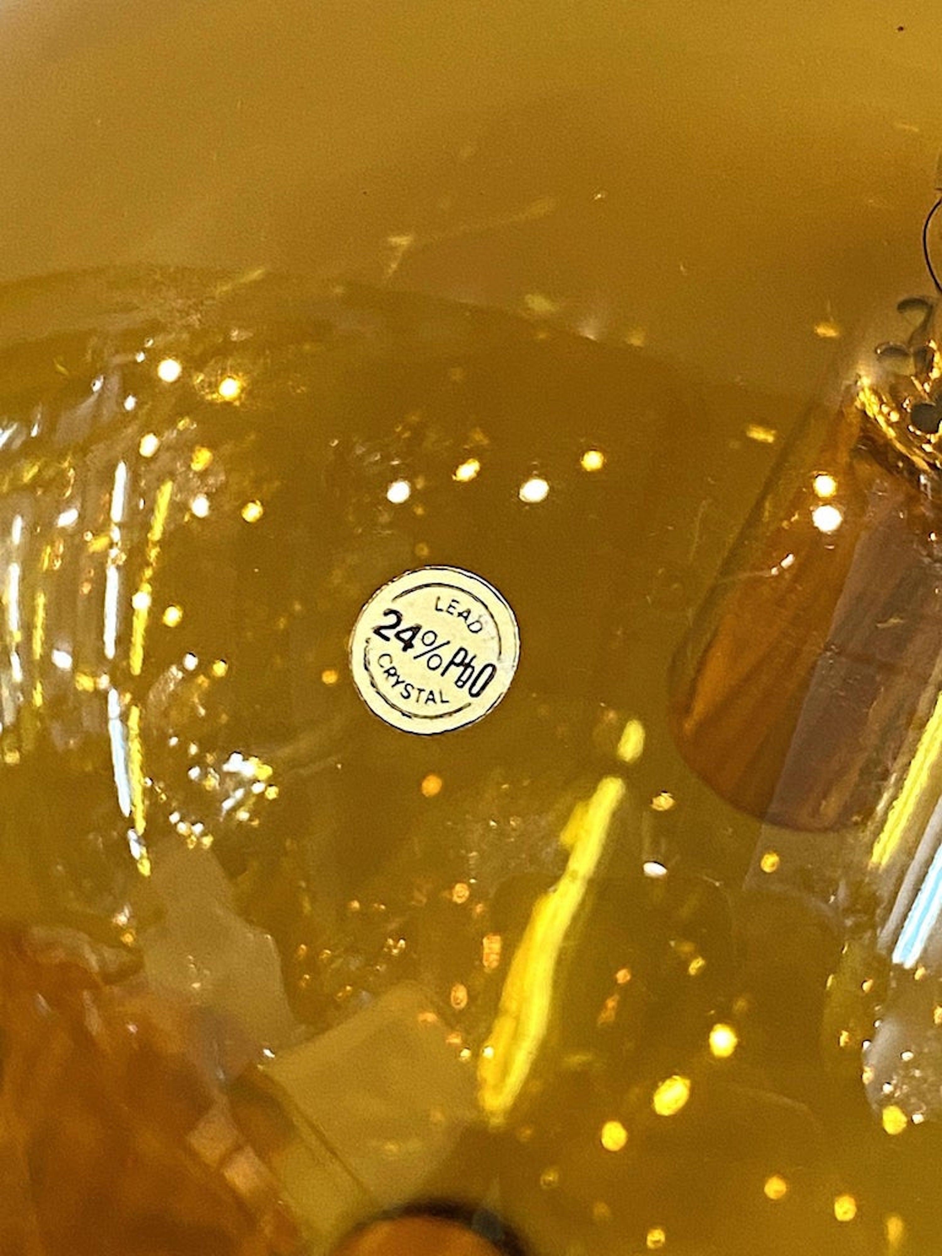Mid-Century Modern 6 Italian Hand Blown Amber Glass Globe Pendant Lights, 6 Available