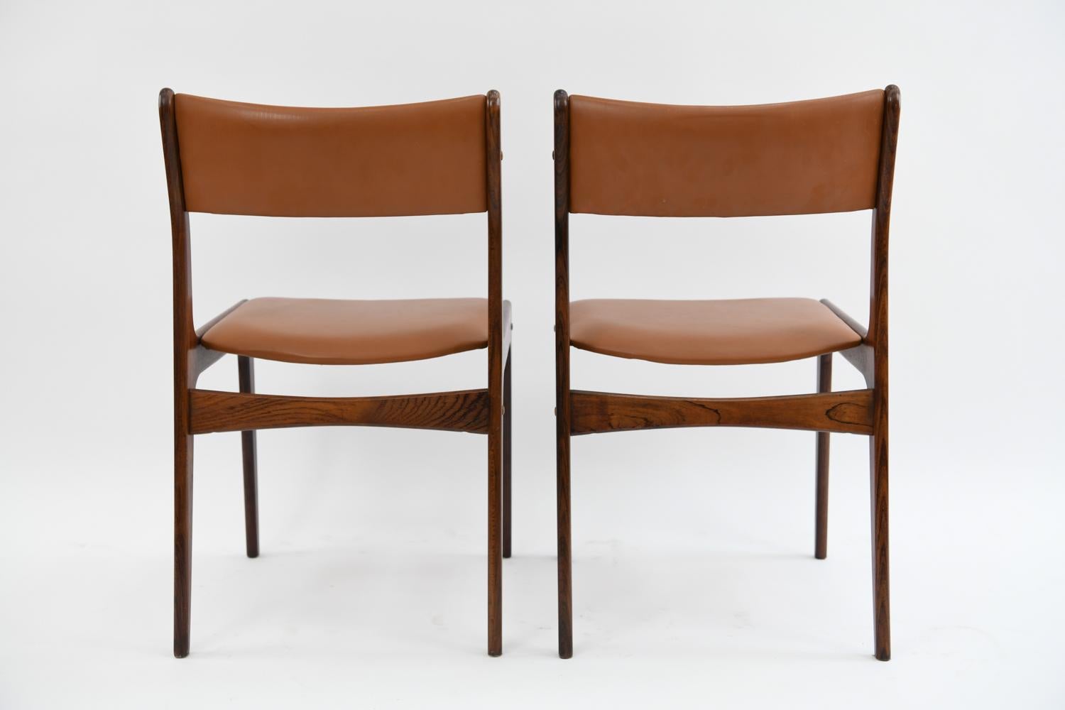 '6' Johannes Andersen for Uldum Mobelfabrik Rosewood Dining Chairs 5