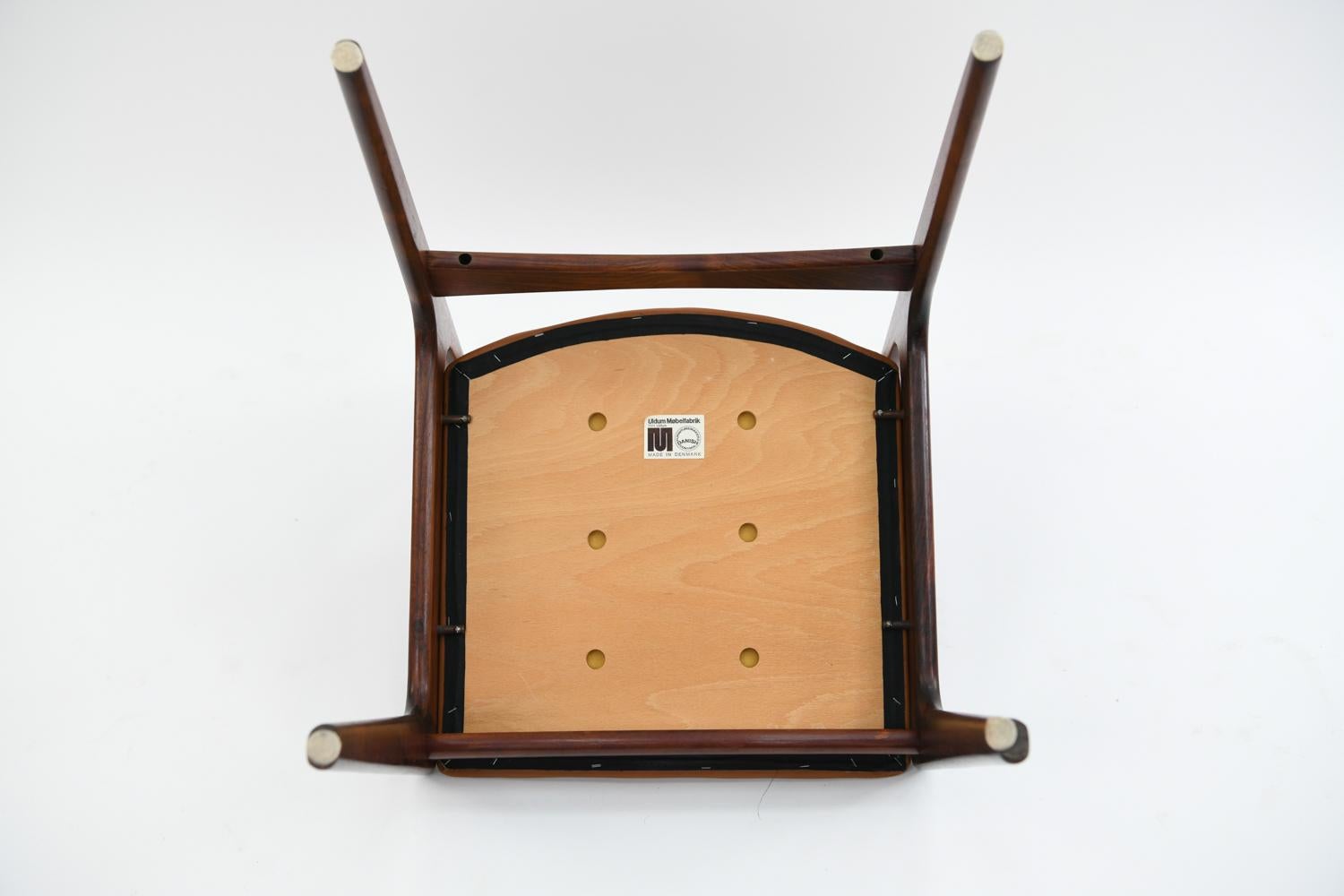 '6' Johannes Andersen for Uldum Mobelfabrik Rosewood Dining Chairs 9