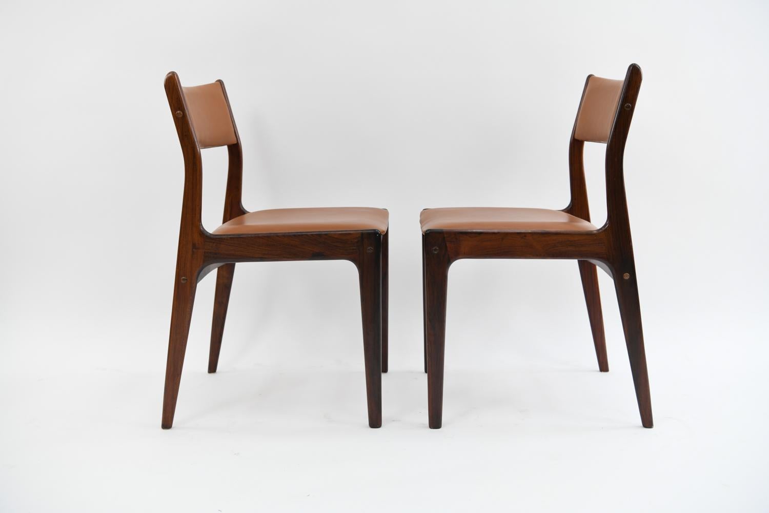 '6' Johannes Andersen for Uldum Mobelfabrik Rosewood Dining Chairs 3