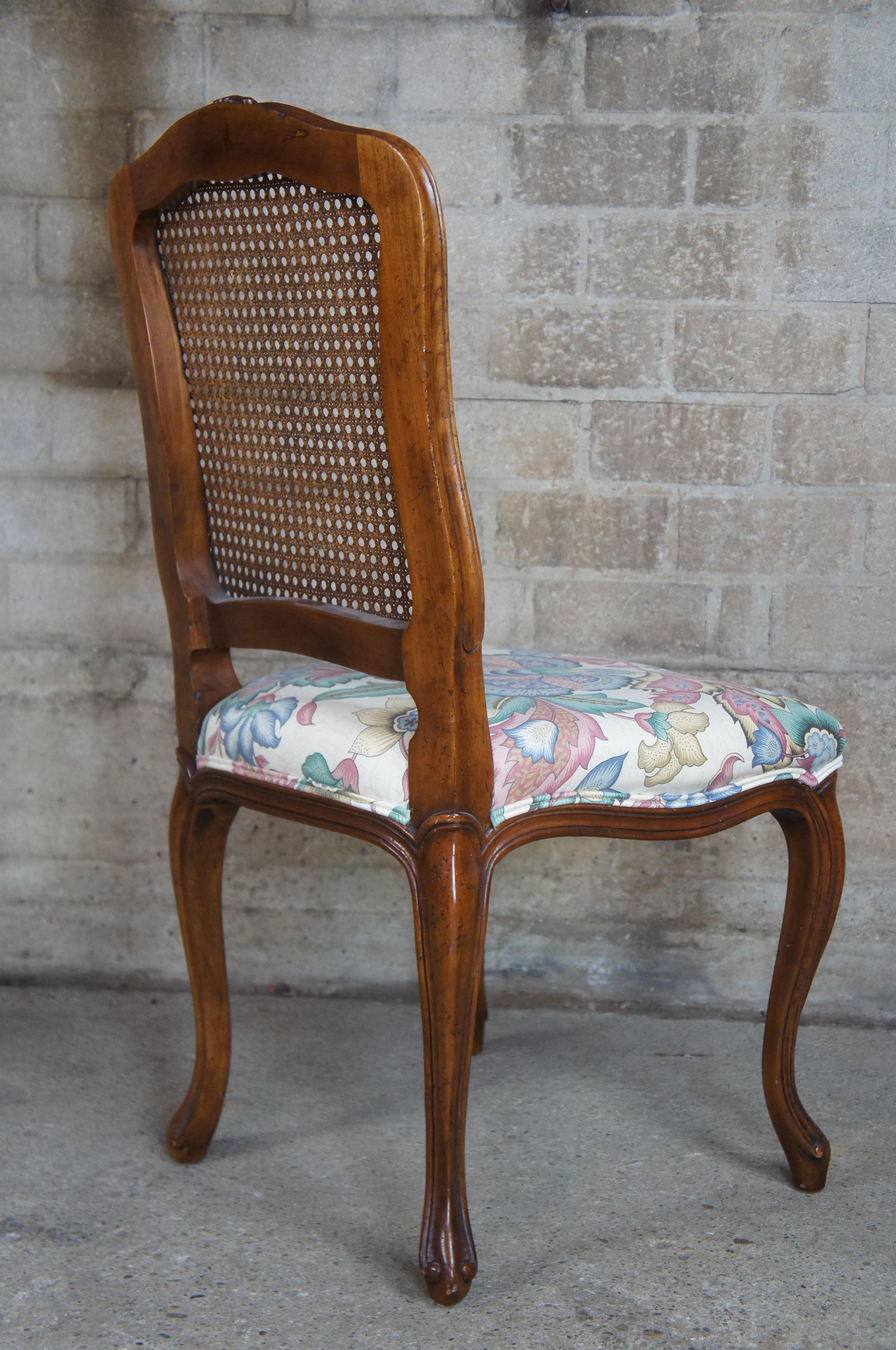 6 John Widdicomb Walnut French Louis XV Provincial Cane Back Dining Chair Vtg 4