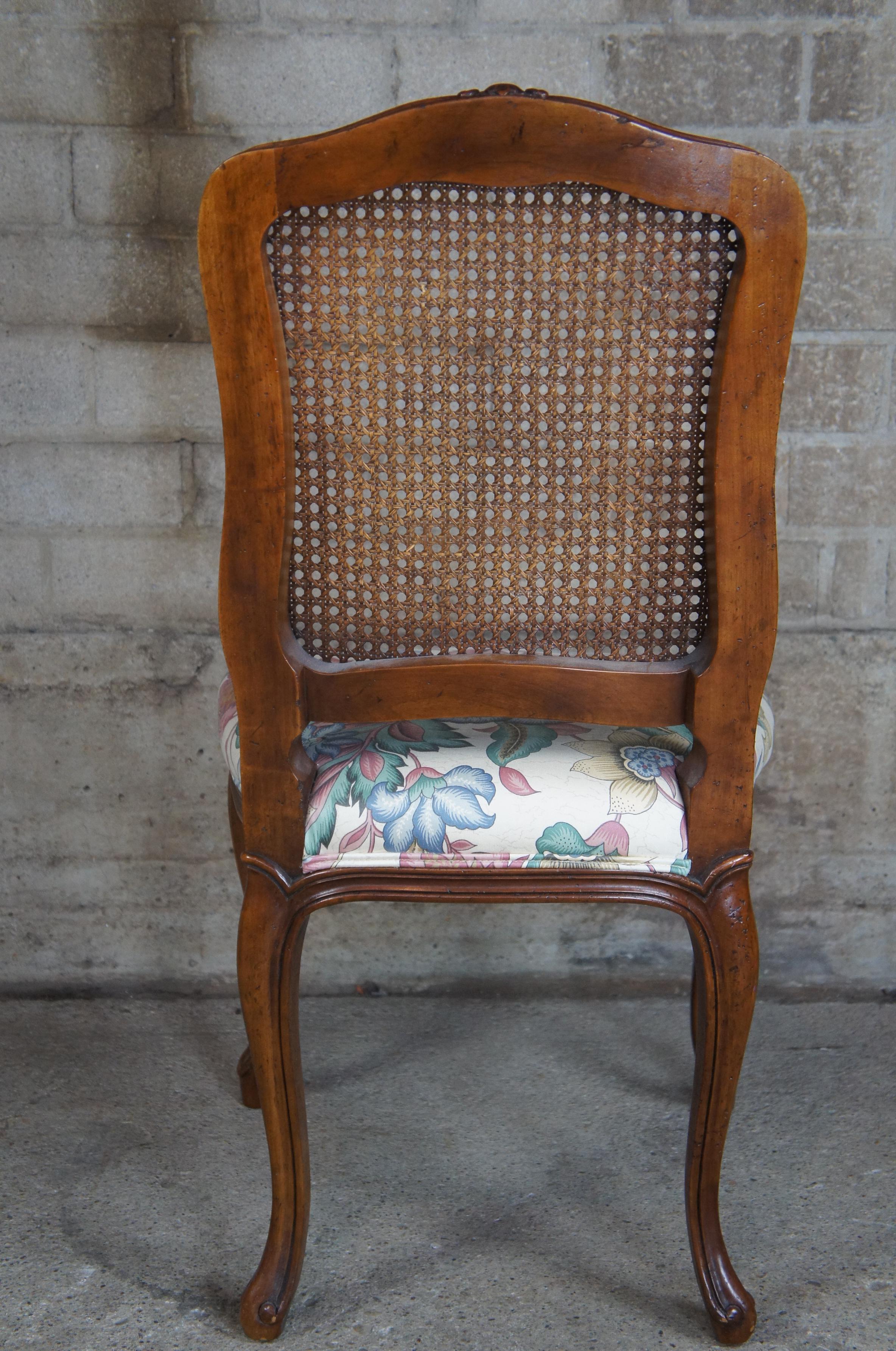 6 John Widdicomb Walnut French Louis XV Provincial Cane Back Dining Chair Vtg 5