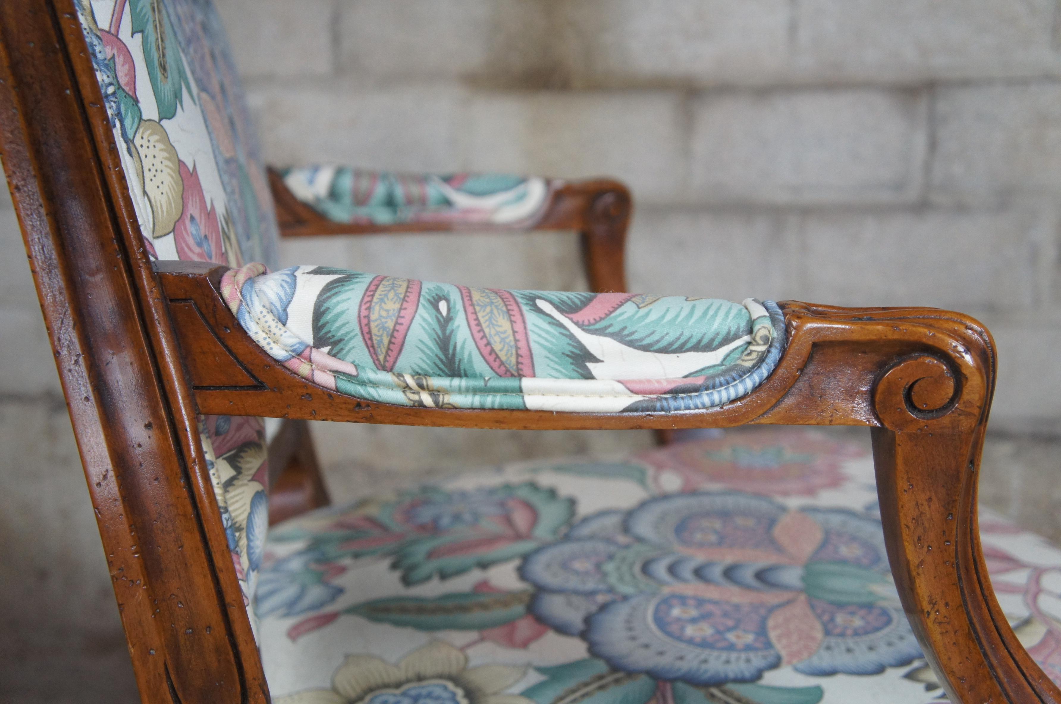 Upholstery 6 John Widdicomb Walnut French Louis XV Provincial Cane Back Dining Chair Vtg
