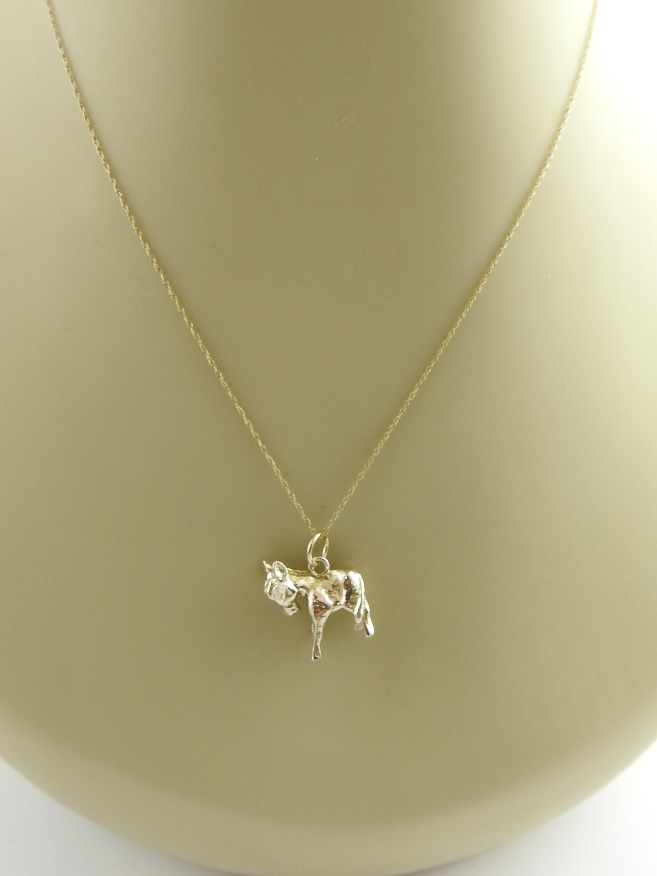 6 Karat Yellow Gold Donkey Charm 4