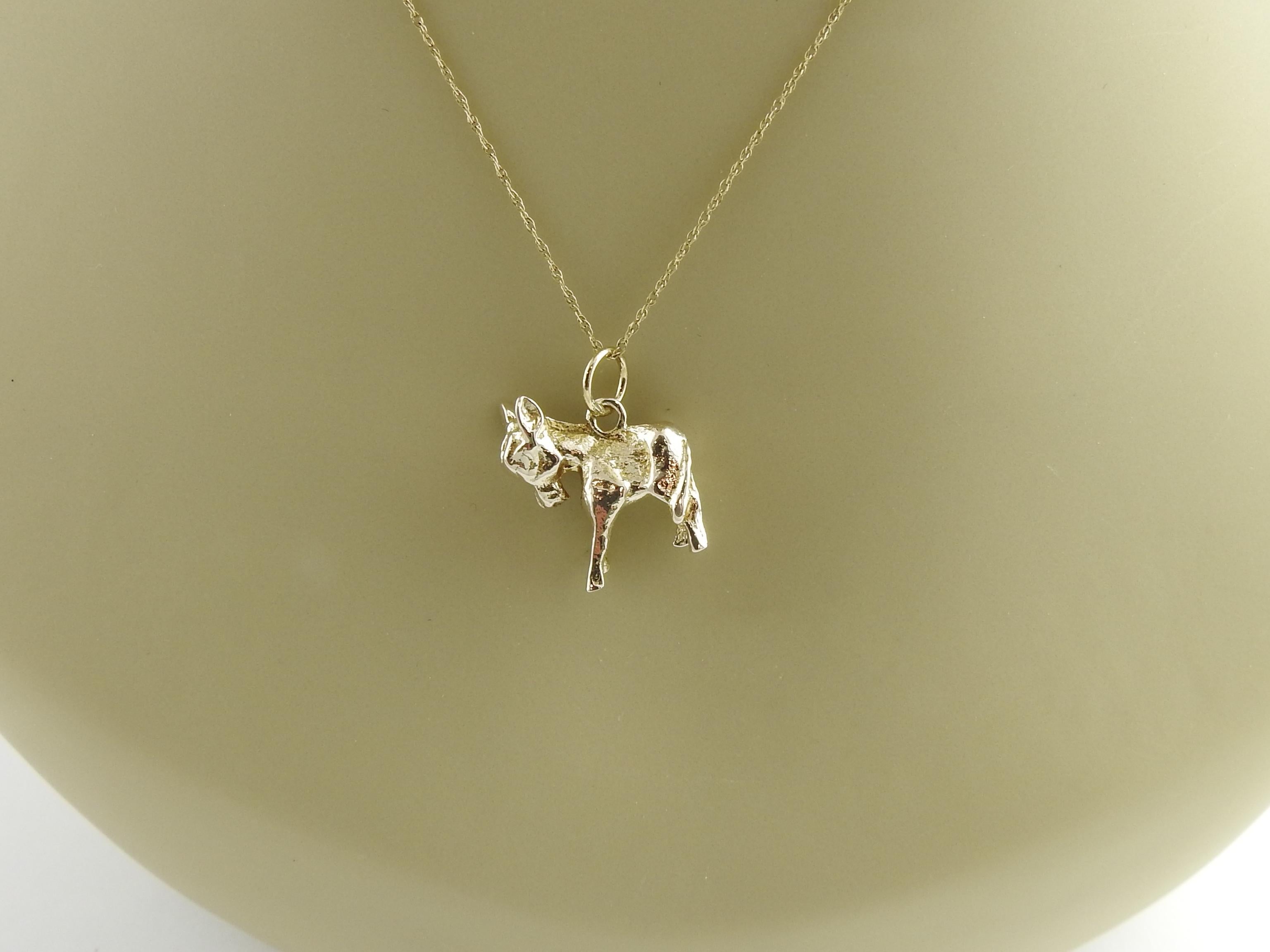 6 Karat Yellow Gold Donkey Charm 3