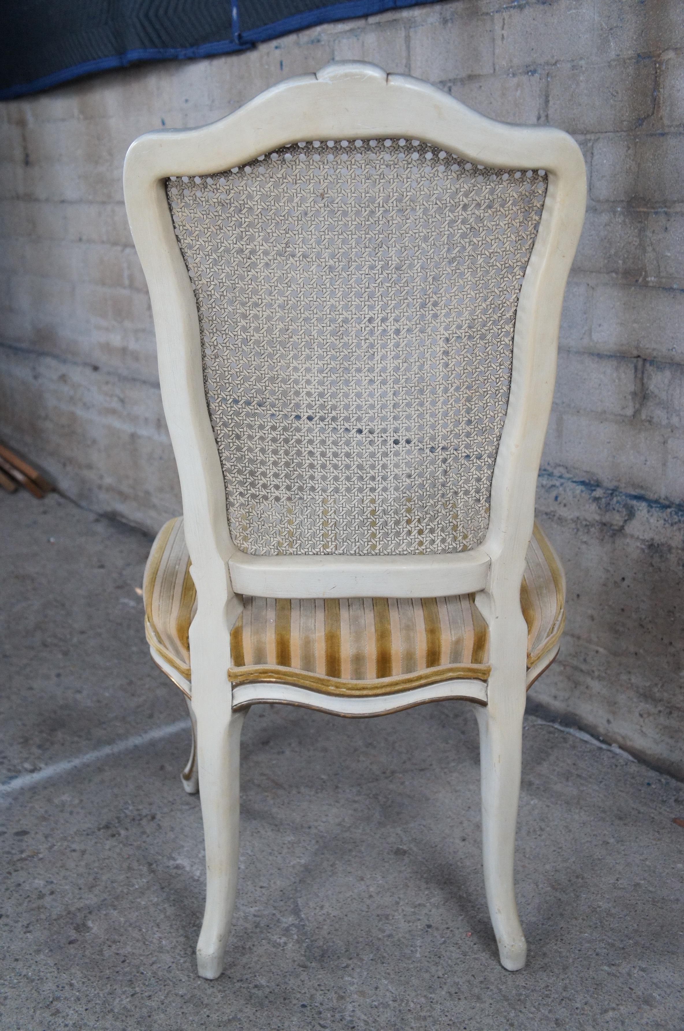 6 Kindel Furniture Michigan Chair Company French Provincial Caned Dining Chairs  5