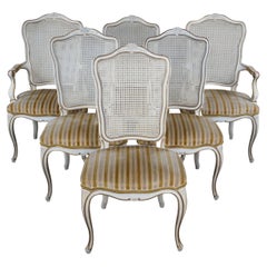 6 Kindel Furniture Michigan Chair Company French Provincial Caned Dining Chairs 