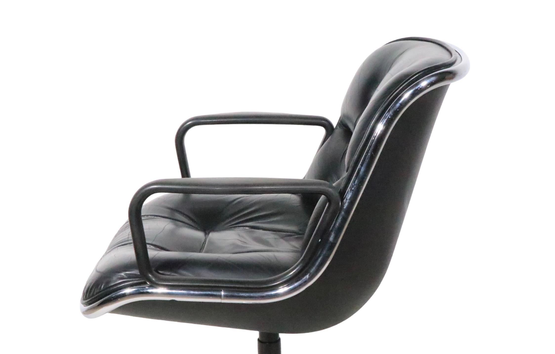 5 Knoll Swivel Tilt Office Chairs Designed by Charles Pollock for Knoll c 1960's For Sale 8