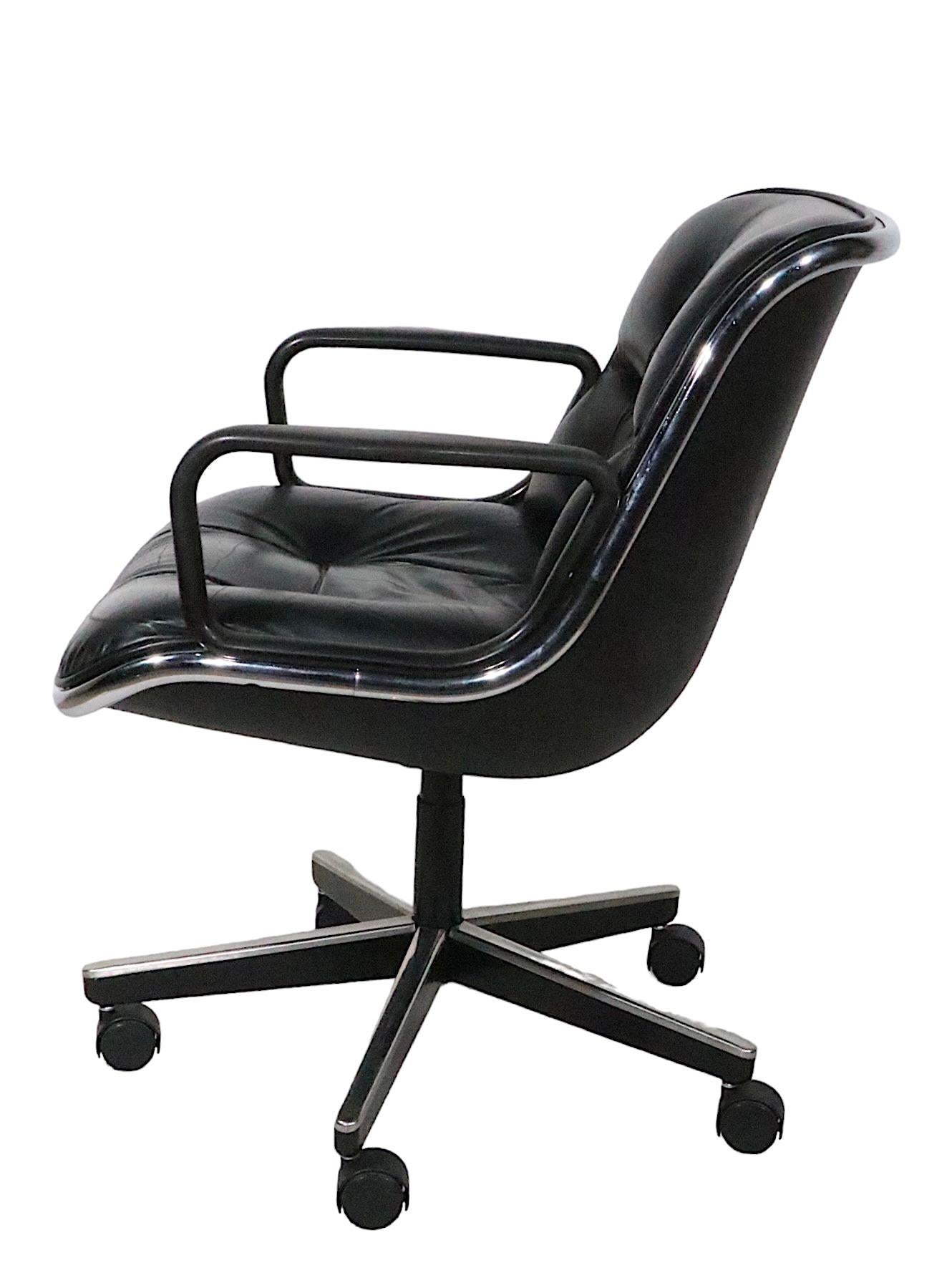 5 Knoll Swivel Tilt Office Chairs Designed by Charles Pollock for Knoll c 1960's For Sale 11