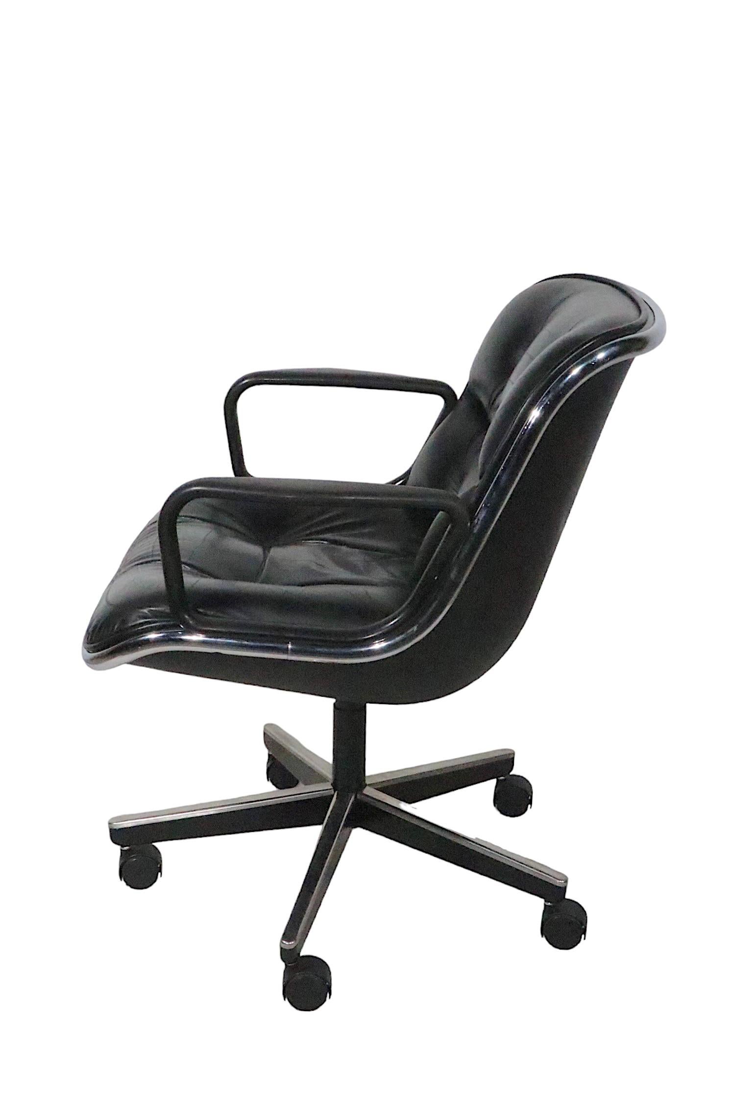 5 Knoll Swivel Tilt Office Chairs Designed by Charles Pollock for Knoll c 1960's For Sale 12
