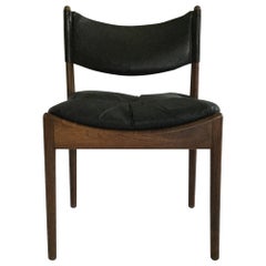 6 Kristian Solmer Vedel Rosewood and Leather Dining Chairs
