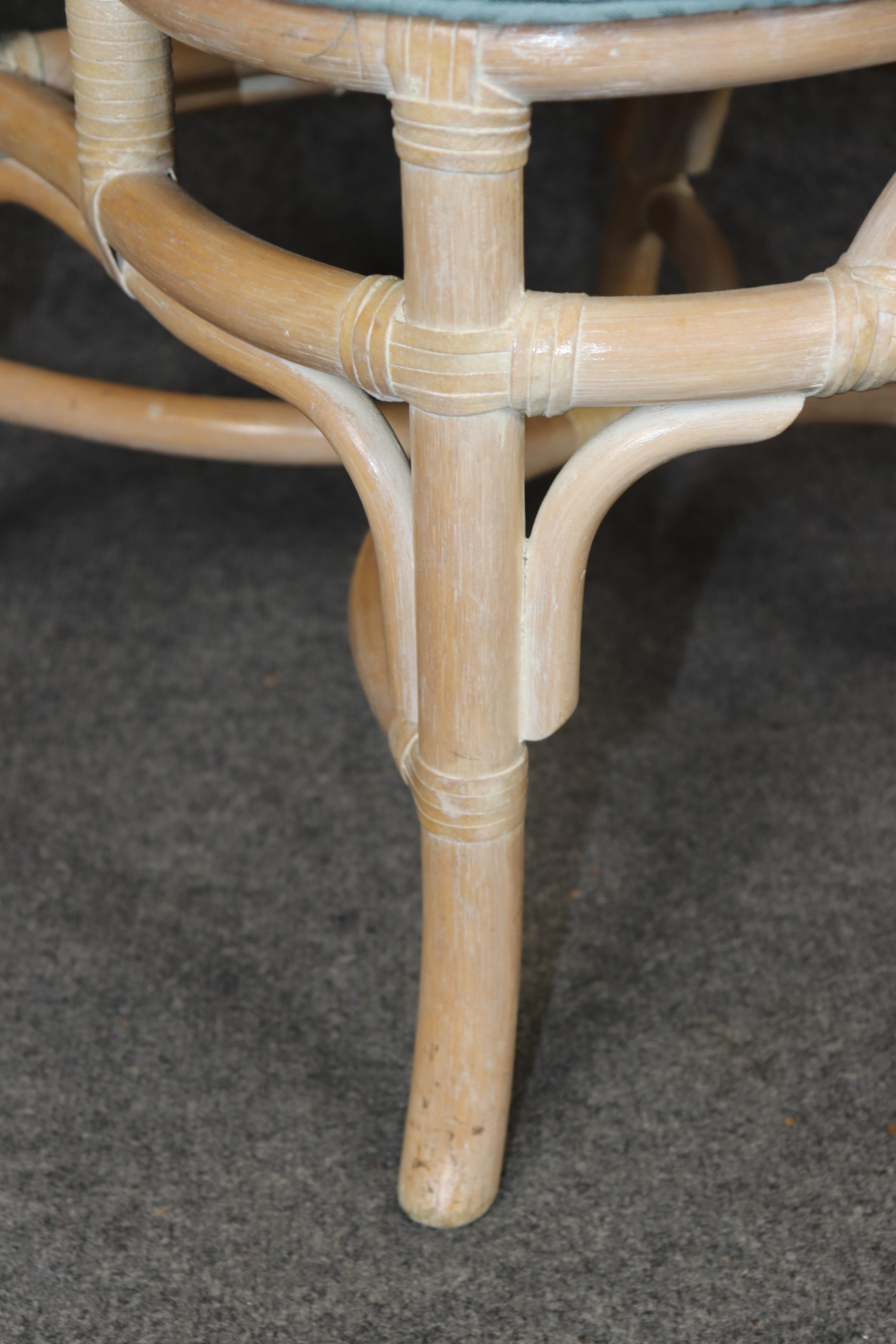 6 Chaises de salle à manger décorées Lane Venture Bamboo Distressed Paint en vente 2