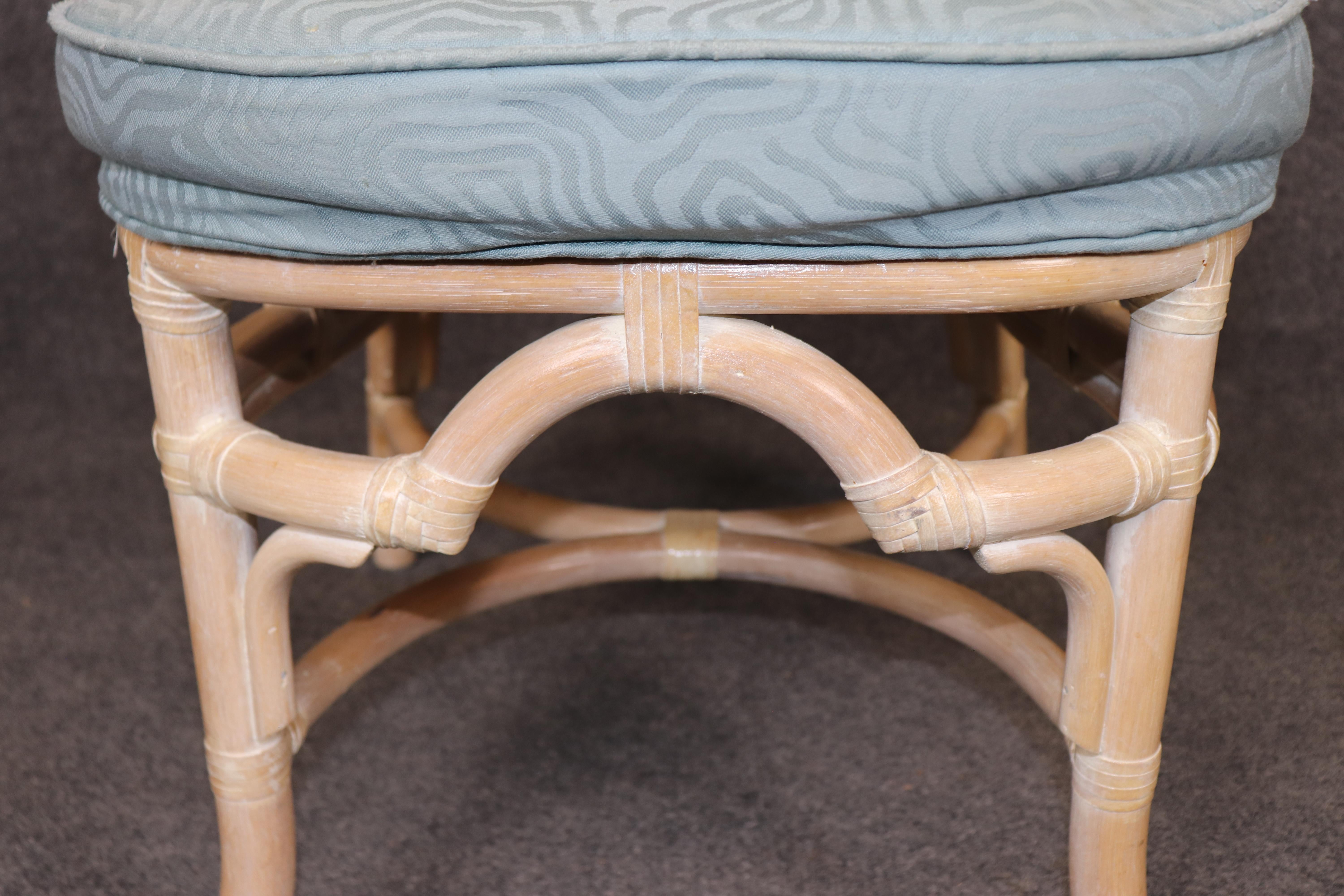 6 Chaises de salle à manger décorées Lane Venture Bamboo Distressed Paint en vente 3