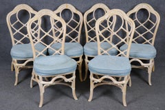 6 Lane Venture Bamboo Distressed Paint Decorated Dining Chairs