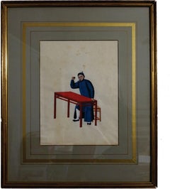 6 Large Chinese Export Gouache Paintings "Pua Gua" on Pith Paper by George Mason