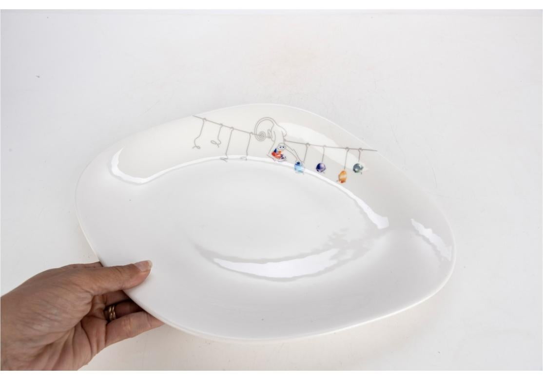 20th Century 6 Le Cirque (Bloomberg Building)  Custom Diamond Form Bowls - Monkey With Gems For Sale