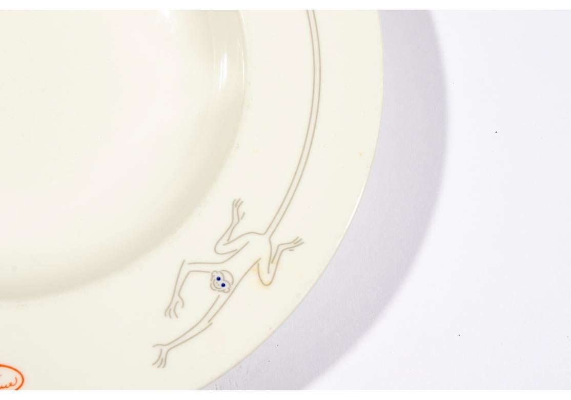 Porcelain 6 Le Cirque N.Y. Custom Villeroy & Boch Rim Pasta Bowls For Sale